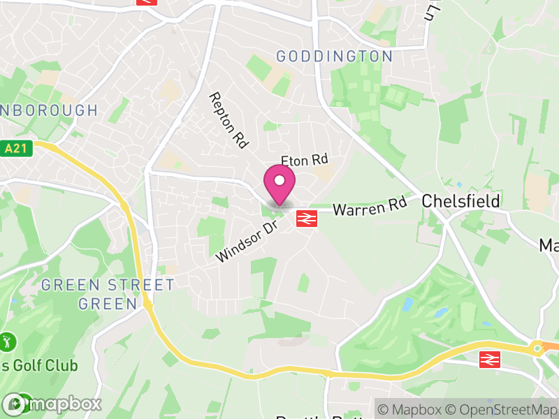 Map of properties for sale in Chelsfield