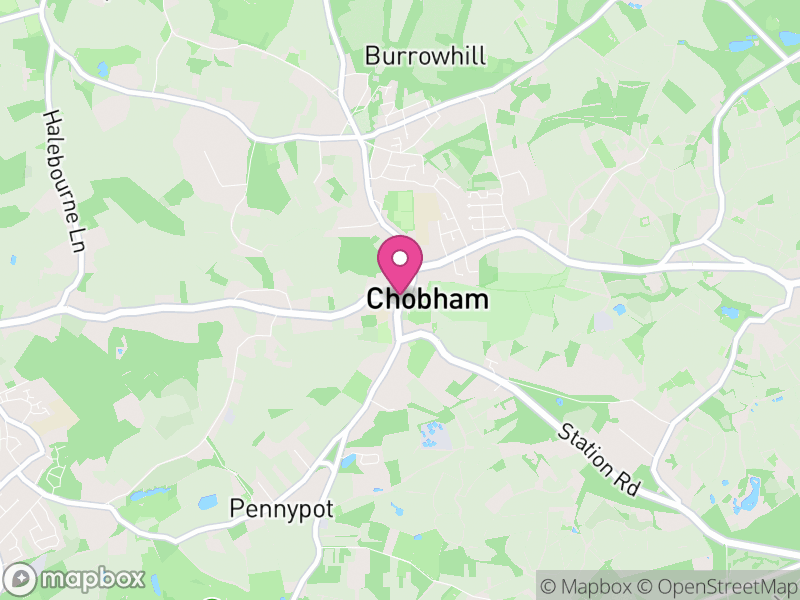 Map of properties for sale in Chobham