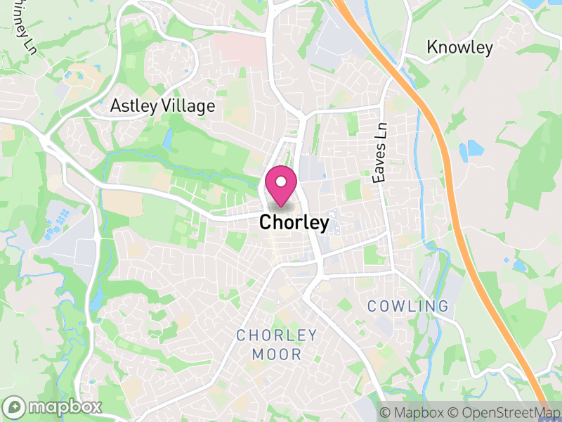 Map of properties for sale in Chorley