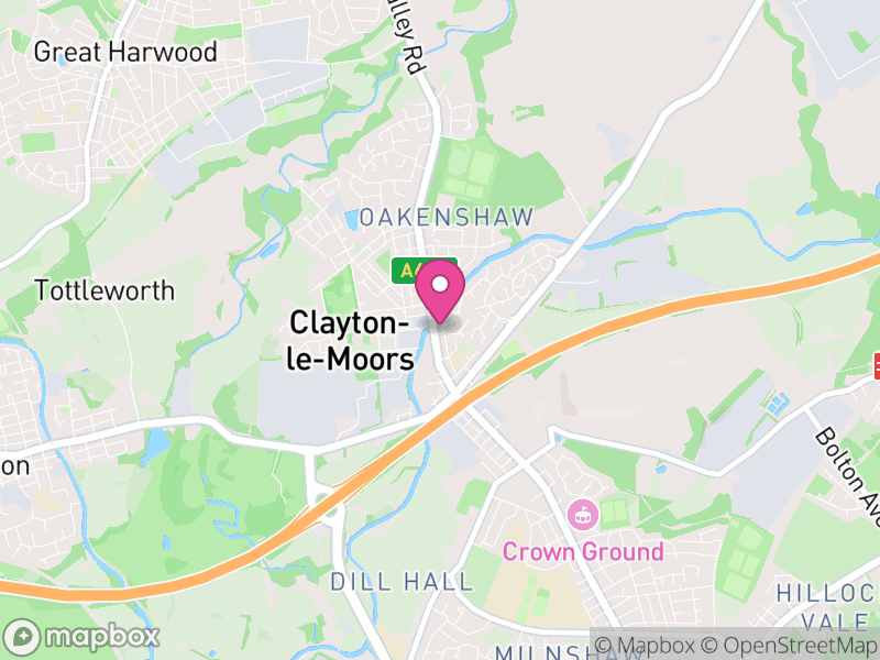 Map of properties for sale in Clayton-le-Moors