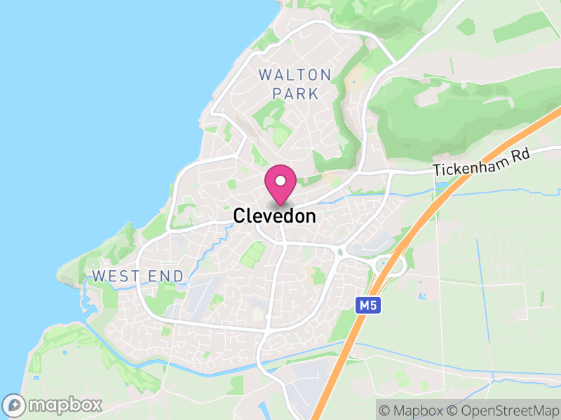 Map of properties for sale in Clevedon
