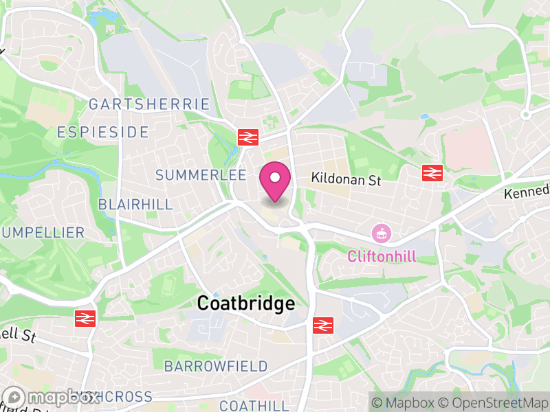 Map of properties for sale in Coatbridge