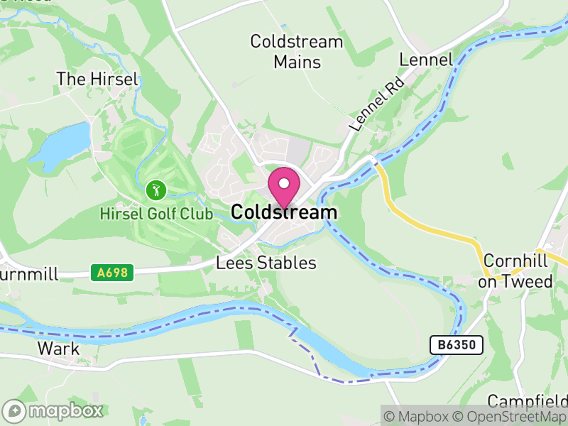 Map of properties for sale in Coldstream