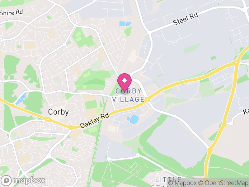 Map of properties for sale in Corby