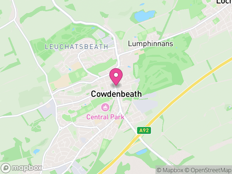 Map of properties for sale in Cowdenbeath