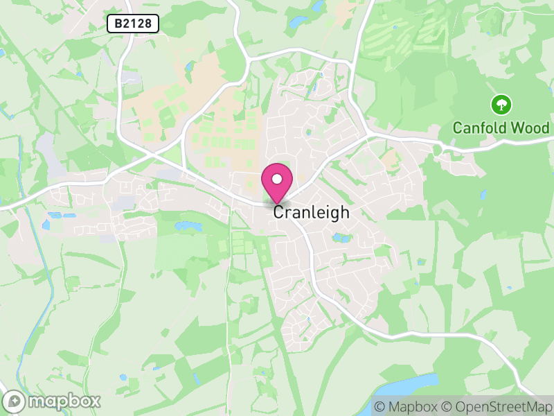 Map of properties for sale in Cranleigh