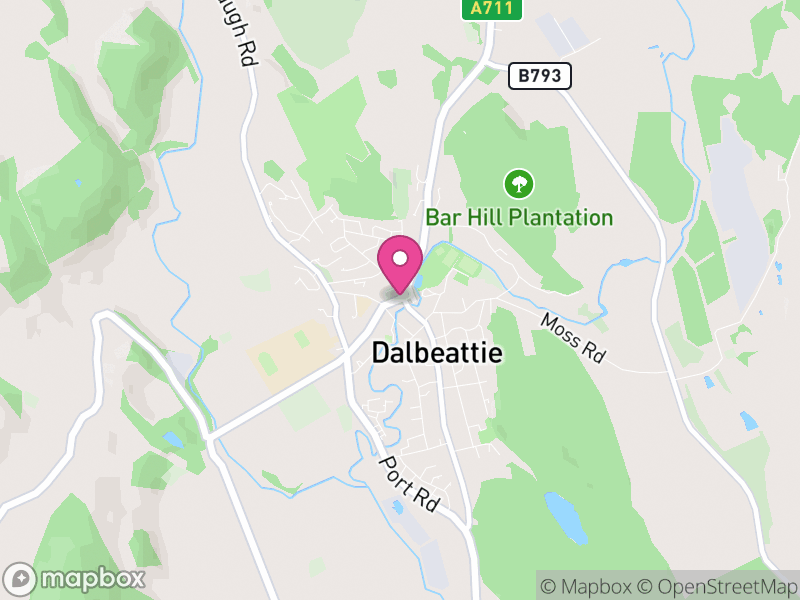 Map of properties for sale in Dalbeattie