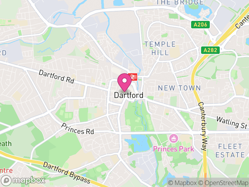 Map of properties for sale in Dartford