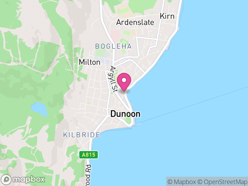 Map of properties for sale in Dunoon