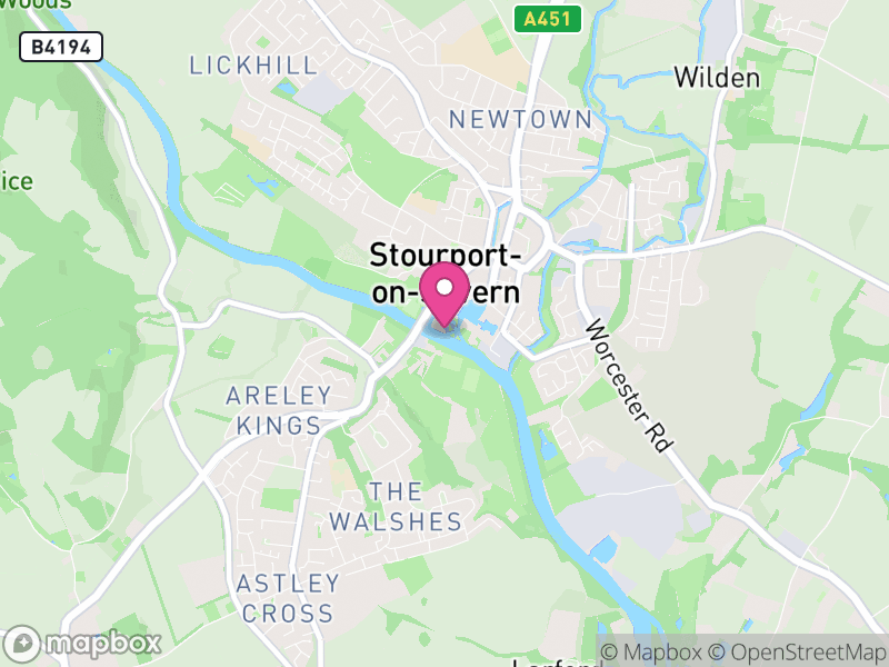 Map of properties for sale in DY13