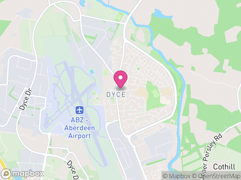 Map of properties for sale in Dyce