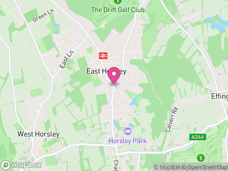 Map of properties for sale in East Horsley