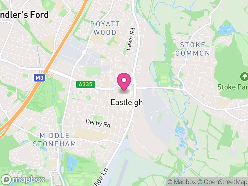 Map of properties for sale in Eastleigh