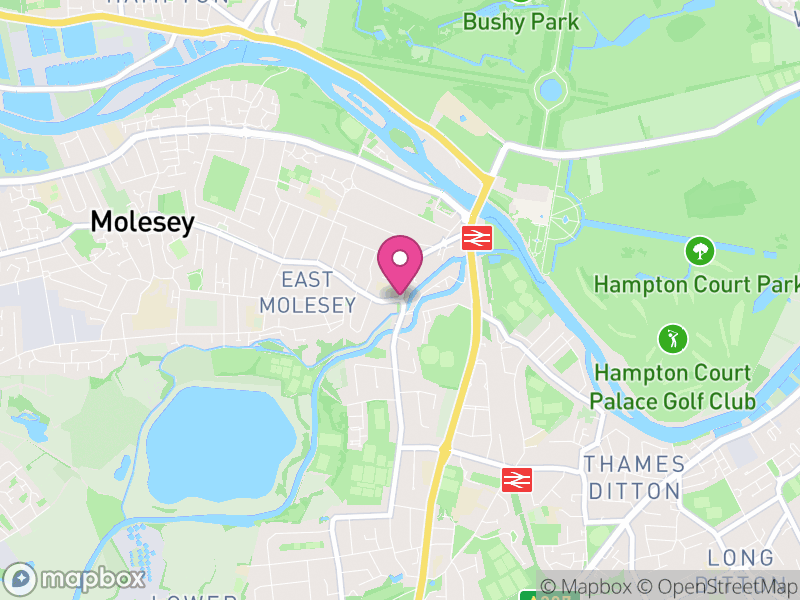Map of properties for sale in East Molesey