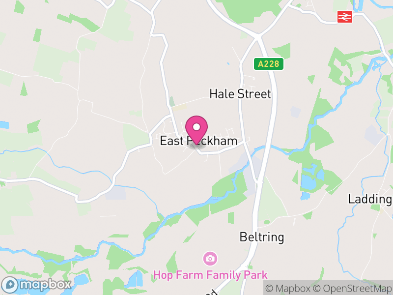 Map of properties for sale in East Peckham