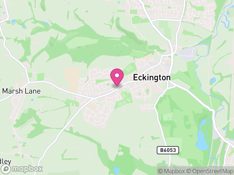 Map of properties for sale in Eckington