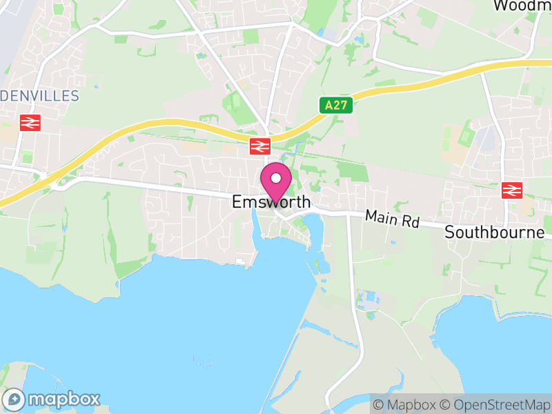 Map of properties for sale in Emsworth