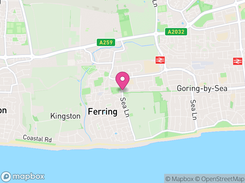 Map of properties for sale in Ferring