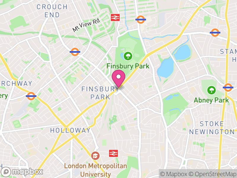 Map of properties for sale in Finsbury Park
