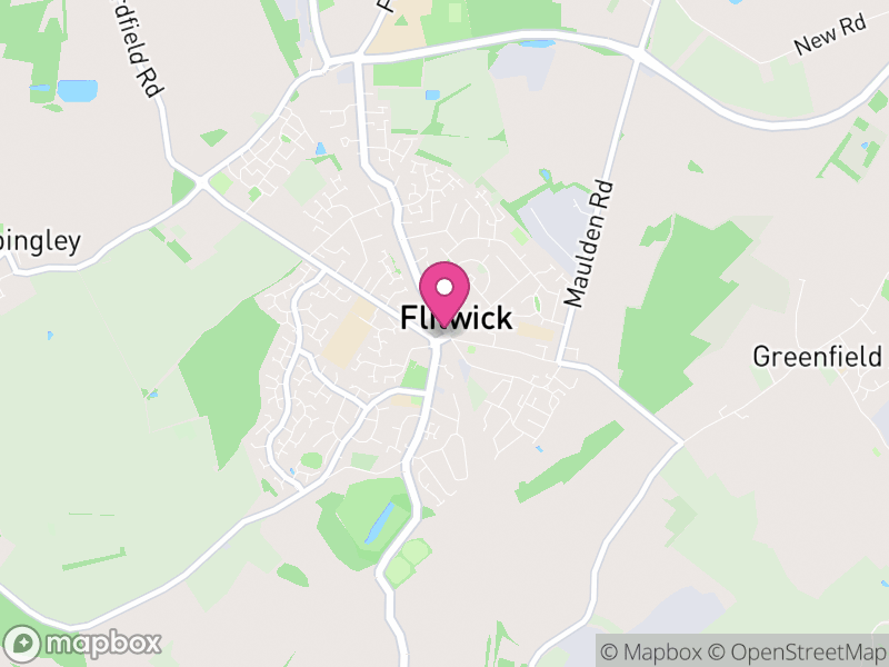 Map of properties for sale in Flitwick