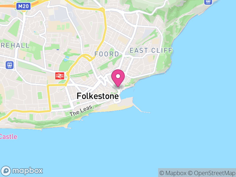 Map of properties for sale in Folkestone