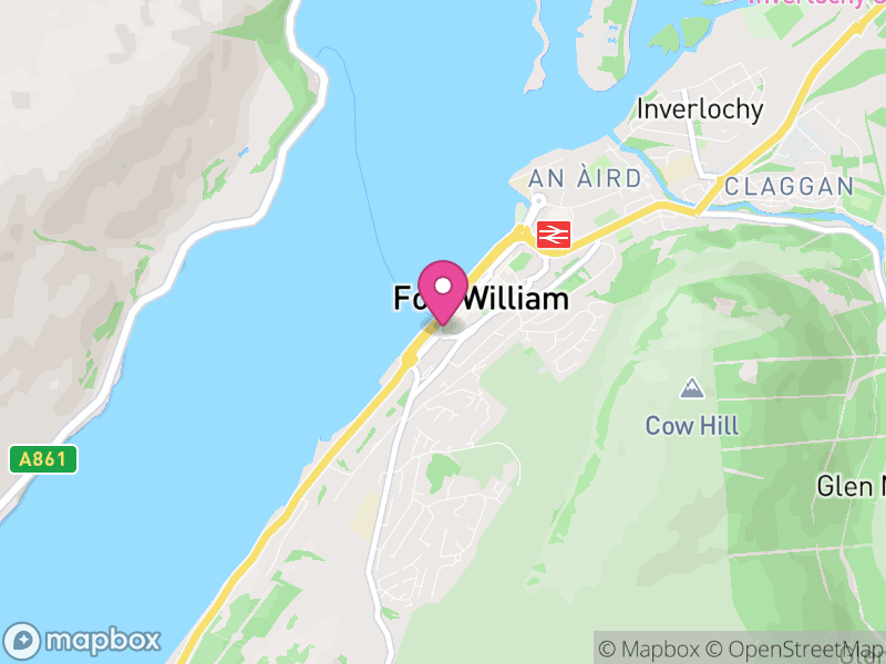 Map of properties for sale in Fort William