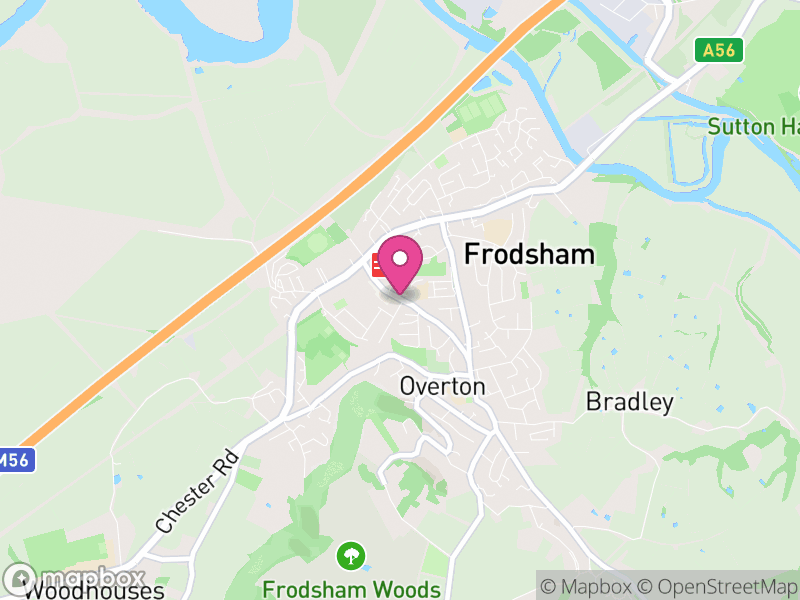 Map of properties for sale in Frodsham