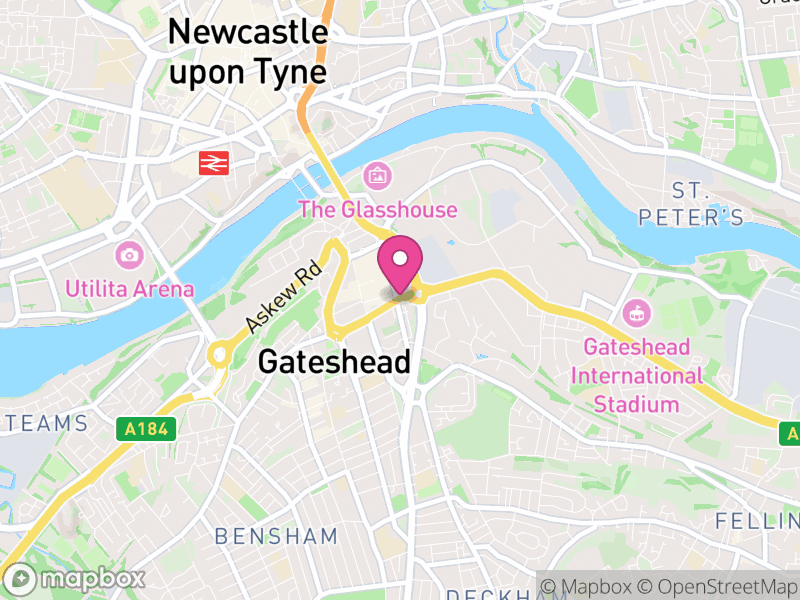 Map of properties for sale in Gateshead
