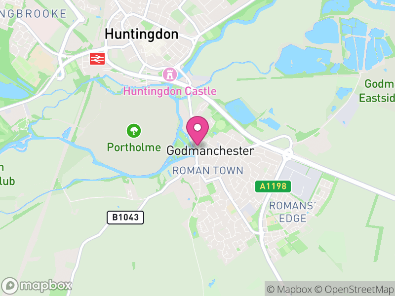 Map of properties for sale in Godmanchester