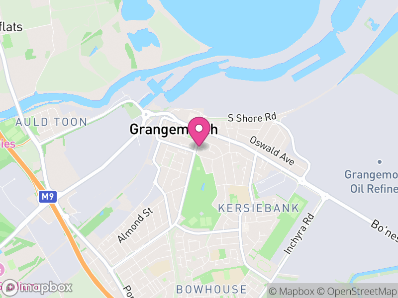 Map of properties for sale in Grangemouth