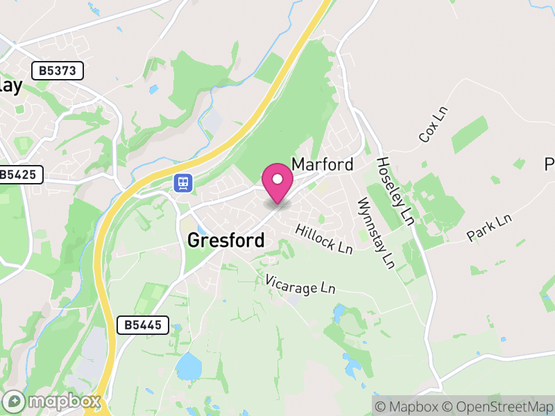 Map of properties for sale in Gresford