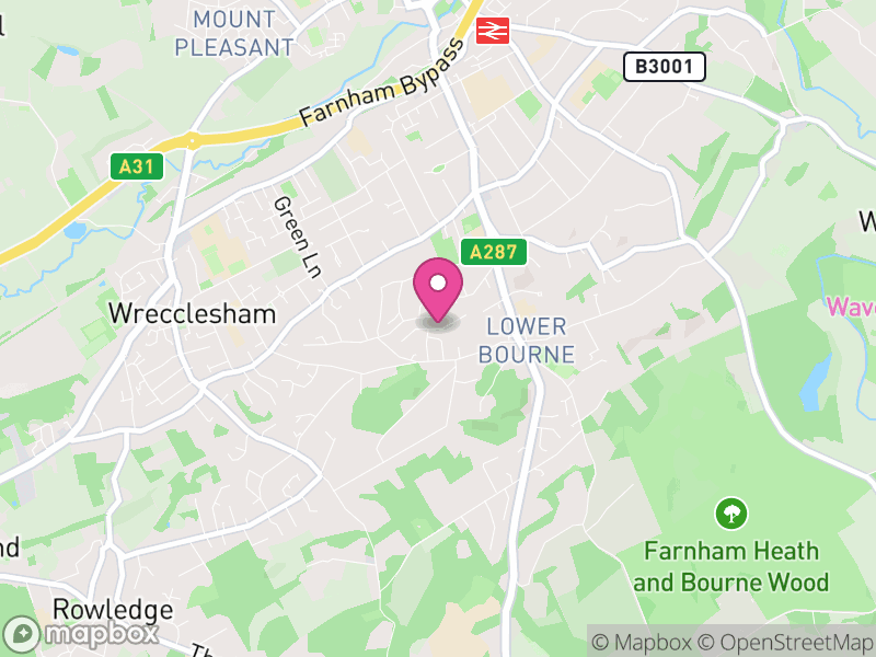 Map of properties for sale in GU10