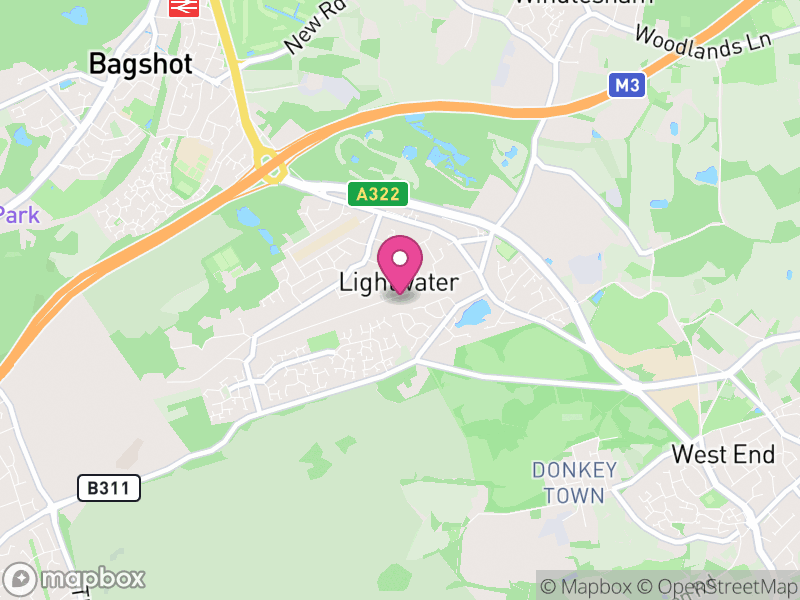 Map of properties for sale in GU18