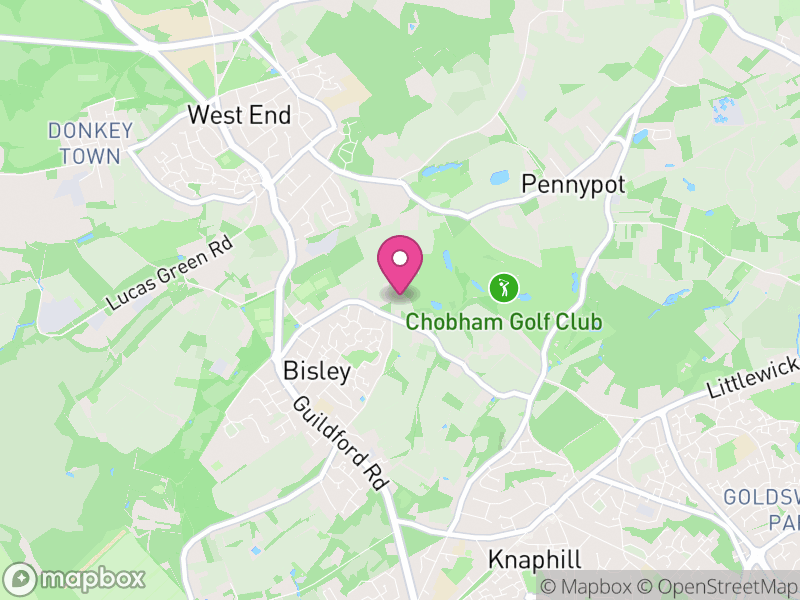 Map of properties for sale in GU24