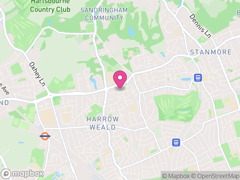 Map of properties for sale in Harrow Weald
