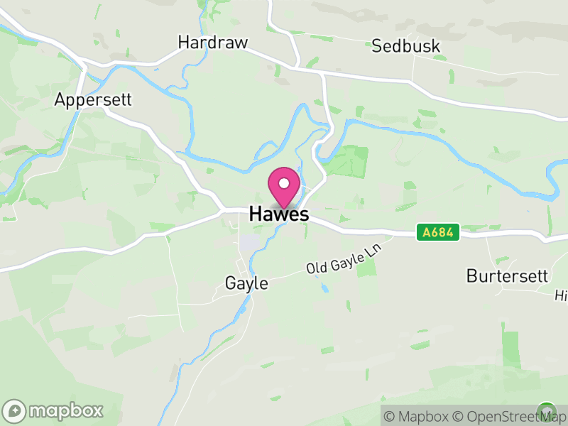 Map of properties for sale in Hawes