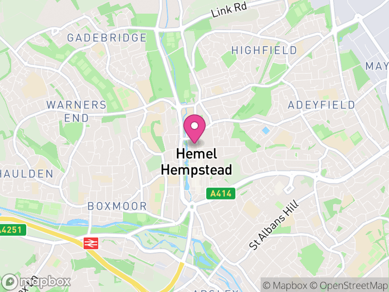 Map of properties for sale in Hemel Hempstead