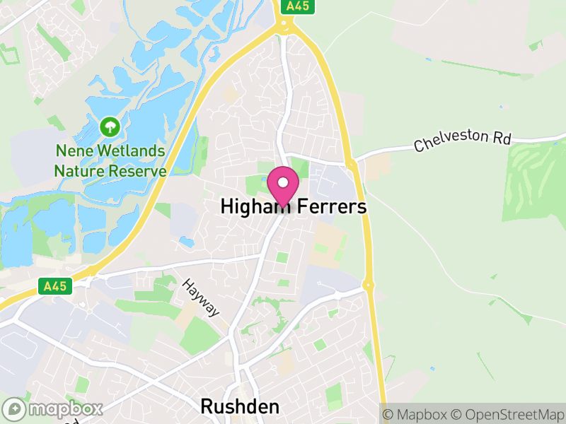Map of properties for sale in Higham_ferrers