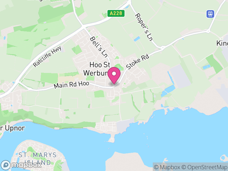 Map of properties for sale in Hoo St Werburgh