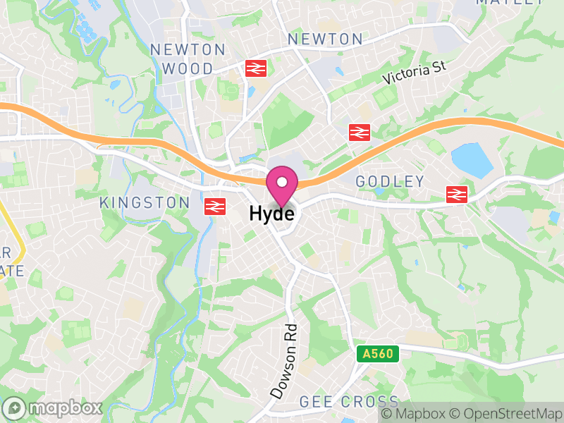 Map of properties for sale in Hyde