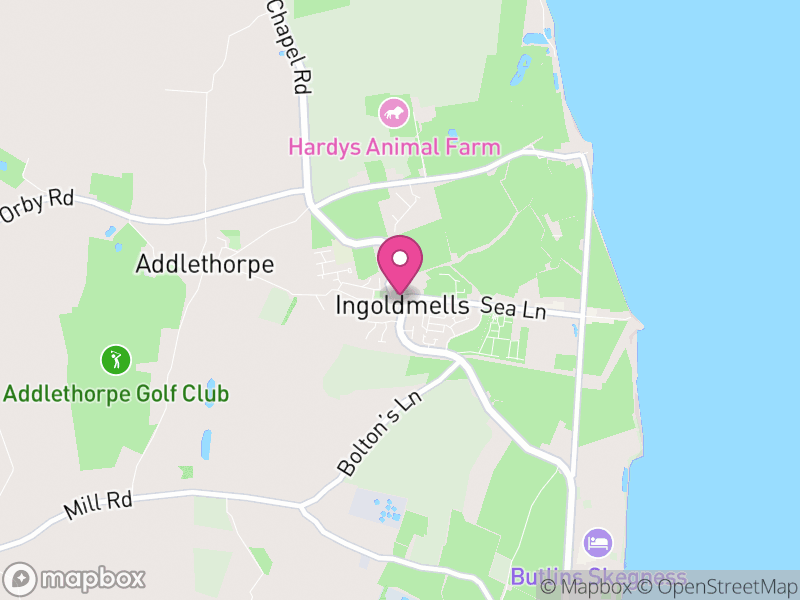 Map of properties for sale in Ingoldmells