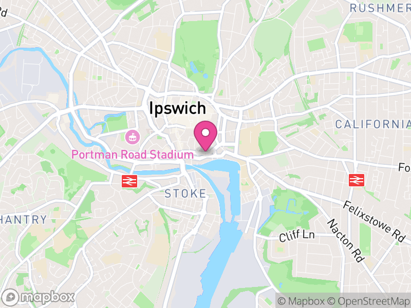 Map of properties for sale in Ipswich