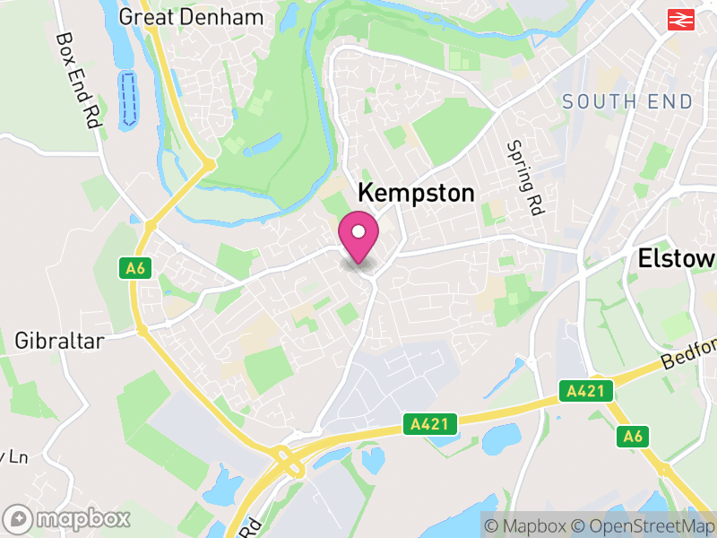 Map of properties for sale in Kempston