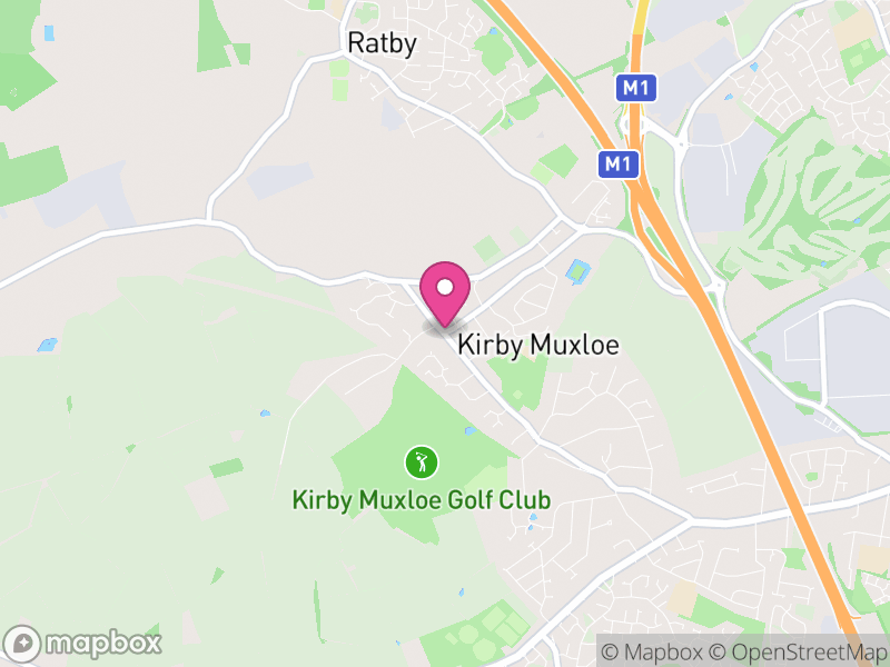 Map of properties for sale in Kirby Muxloe