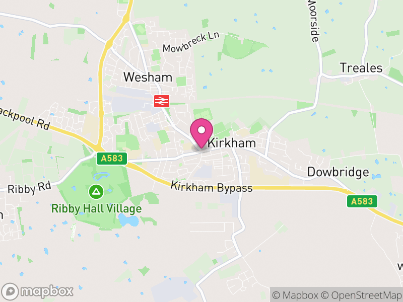 Map of properties for sale in Kirkham