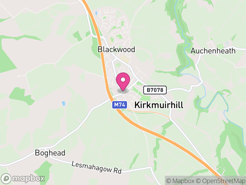 Map of properties for sale in Kirkmuirhill