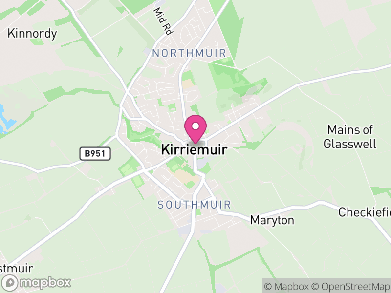 Map of properties for sale in Kirriemuir