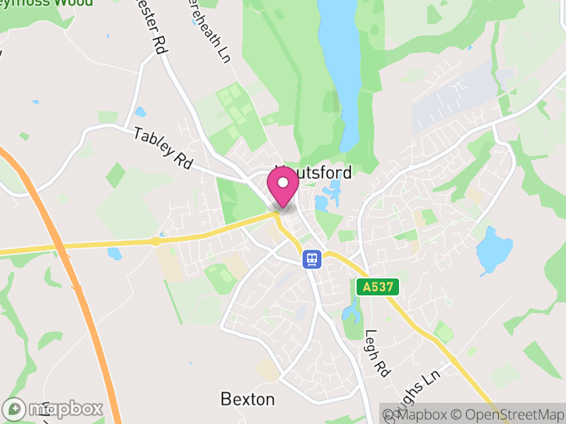 Map of properties for sale in Knutsford