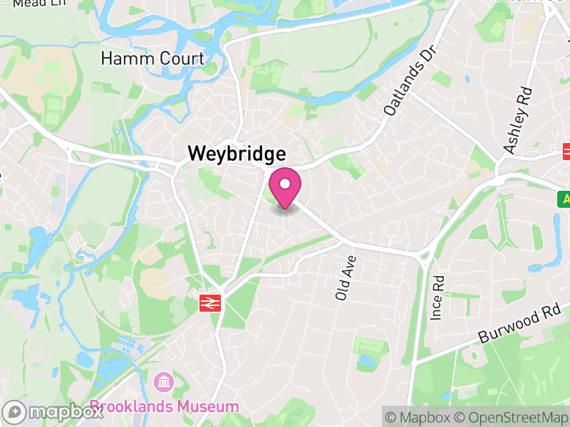 Map of properties for sale in KT13