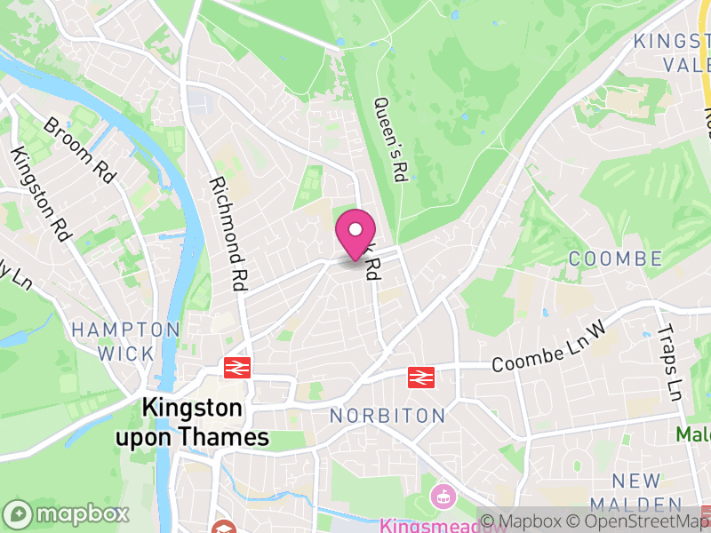 Map of properties for sale in KT2